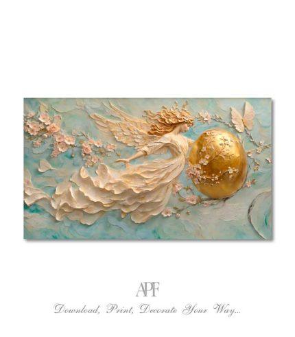 Decorative Wall Art “Angel with Golden Egg”1