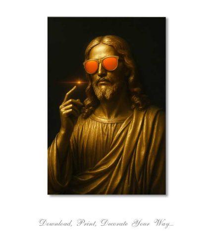 Jesus sculpture art with a modern twist