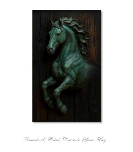 Majestic horse art with rustic tones