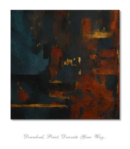 Luxury abstract wall set with moody color palette