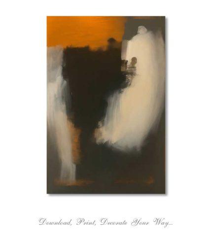 Dual digital art with brush strokes in black and white